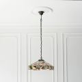 Endon 64385 - Lampadario a catena Tiffany WILLOW 1xE27/60W/230V Ø 35 cm
