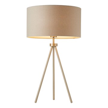 Endon 66986 - Lampada da tavolo TRI 1xE27/40W/230V ottone/beige
