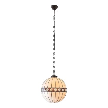 Endon 67045 - Lampadario a sospensione con catena FARGO 1xE27/60W/230V diametro 40 cm