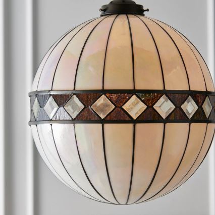 Endon 67045 - Lampadario a sospensione con catena FARGO 1xE27/60W/230V diametro 40 cm