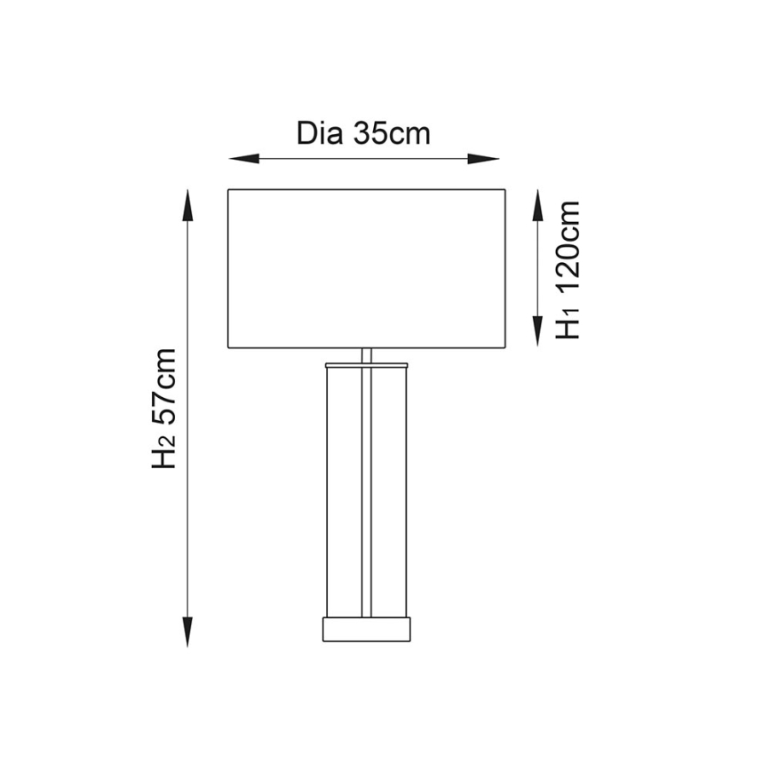 Endon 68802 - Lampada da tavolo dimmerabile con comando touch LESSINA 1xE27/10W/230V Oro/Bianco