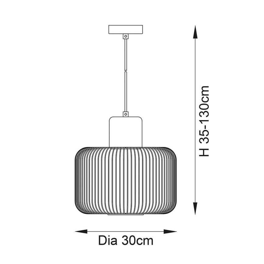 Endon 68986 - Lampada sospesa su cavo NICOLA 1xE27/40W/230V finitura rame