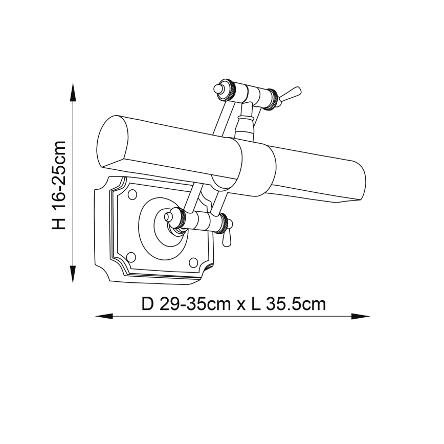 Endon 69832 - Lampada per quadri WINCHESTER 2xE14/6W/230V 35,5 cm ottone