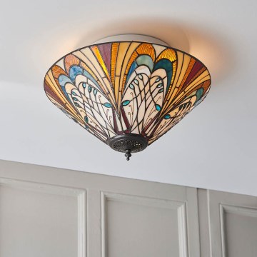 Endon 70241 - Plafoniera Tiffany HECTOR 2xE27/60W/230V Ø 40 cm