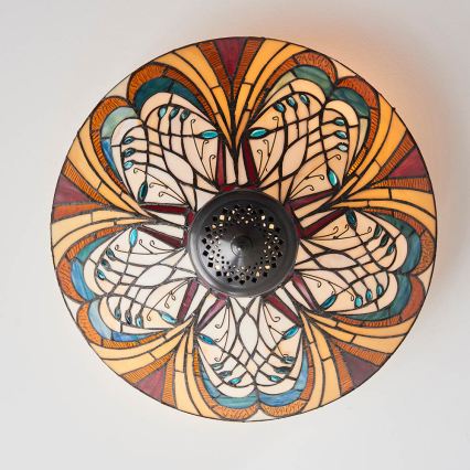 Endon 70241 - Plafoniera Tiffany HECTOR 2xE27/60W/230V Ø 40 cm