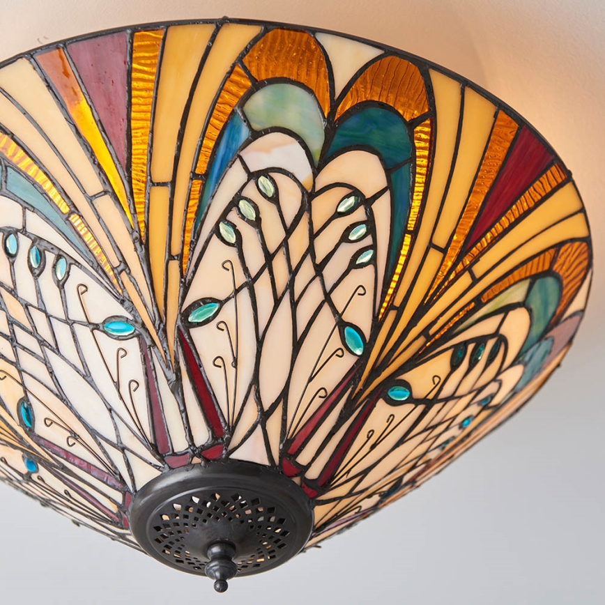 Endon 70241 - Plafoniera Tiffany HECTOR 2xE27/60W/230V Ø 40 cm