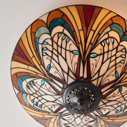 Endon 70241 - Plafoniera Tiffany HECTOR 2xE27/60W/230V Ø 40 cm