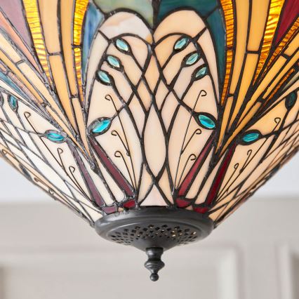 Endon 70241 - Plafoniera Tiffany HECTOR 2xE27/60W/230V Ø 40 cm