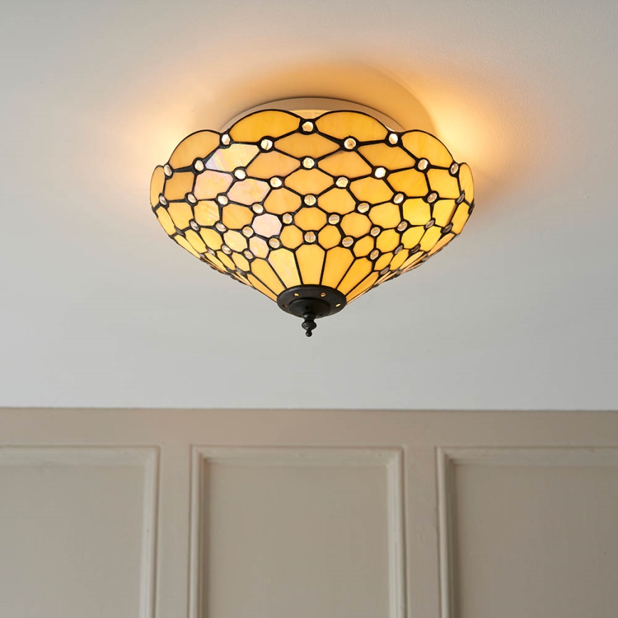 Endon 70242 - Plafoniera PEARL 2xE27/60W/230V diametro 37 cm