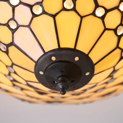 Endon 70242 - Plafoniera Tiffany PEARL 2xE27/60W/230V Ø 37 cm