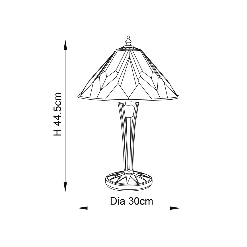 Endon 70365 - Lampada da tavolo ASTORIA 1xE14/40W/230V diametro 30 cm