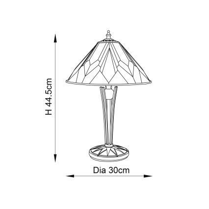 Endon 70365 - Lampada da tavolo Tiffany ASTORIA 1xE14/40W/230V Ø 30 cm