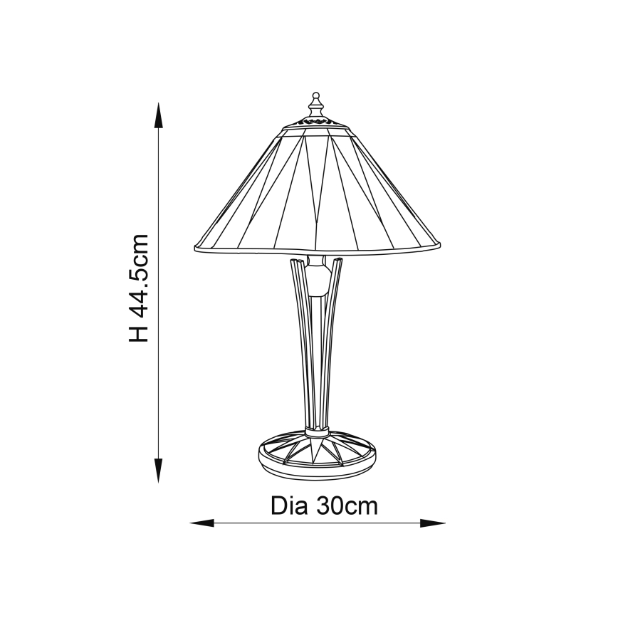 Endon 70367 - Lampada da tavolo DARK STAR 1xE14/40W/230V diametro 30 cm