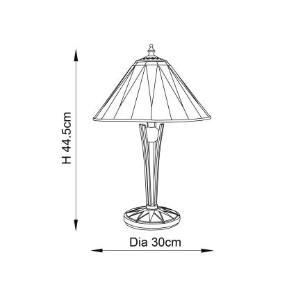 Endon 70367 - Lampada da tavolo Tiffany DARK STAR 1xE14/40W/230V Ø 30 cm