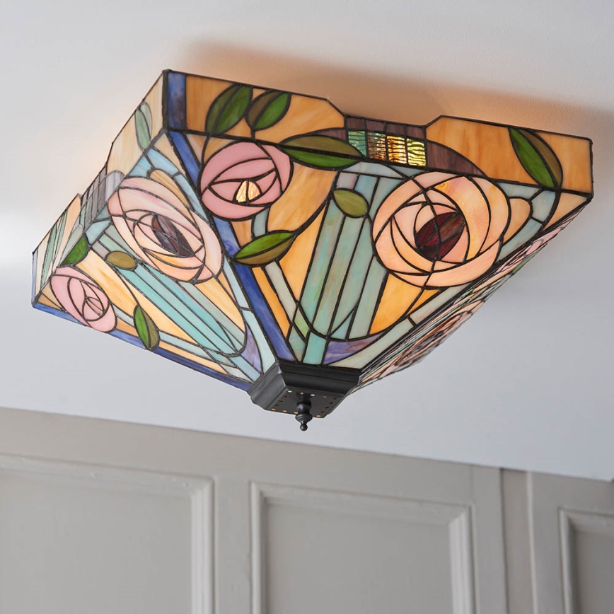Endon 70698 - Lampada da soffitto Tiffany WILLOW 2xE27/60W/230V