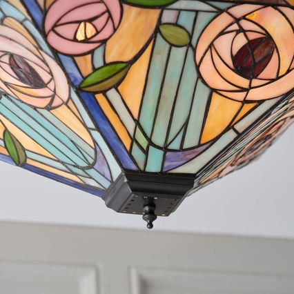 Endon 70698 - Lampada da soffitto Tiffany WILLOW 2xE27/60W/230V