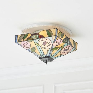 Endon 70699 - Plafoniera Tiffany WILLOW 2xE27/60W/230V 35x35 cm