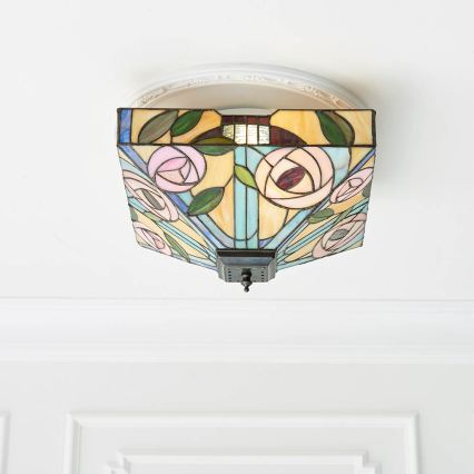 Endon 70699 - Plafoniera Tiffany WILLOW 2xE27/60W/230V 35x35 cm