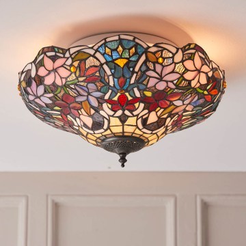 Endon 70709 - Plafoniera Tiffany SULLIVAN 2xE27/60W/230V Ø 40 cm