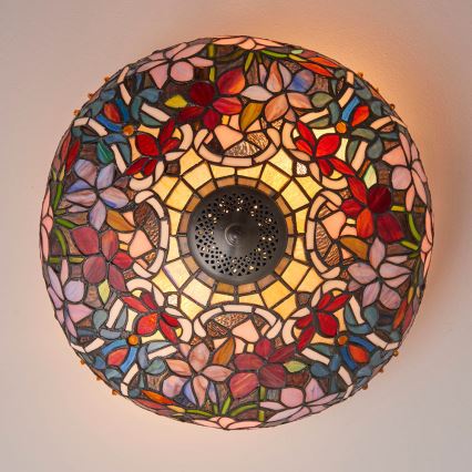 Endon 70709 - Plafoniera Tiffany SULLIVAN 2xE27/60W/230V Ø 40 cm