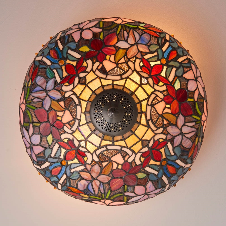 Endon 70709 - Plafoniera Tiffany SULLIVAN 2xE27/60W/230V Ø 40 cm