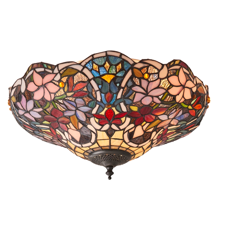 Endon 70709 - Plafoniera Tiffany SULLIVAN 2xE27/60W/230V Ø 40 cm