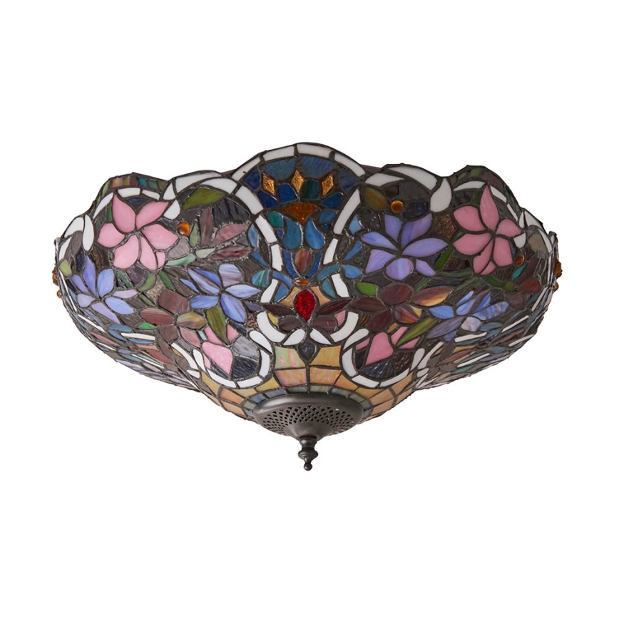 Endon 70709 - Plafoniera Tiffany SULLIVAN 2xE27/60W/230V Ø 40 cm