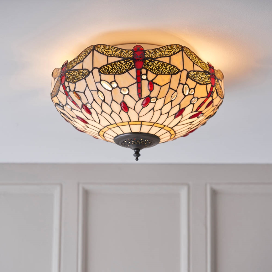 Endon 70723 - Plafoniera LIBELLULA 2xE27/60W/230V diametro 41 cm