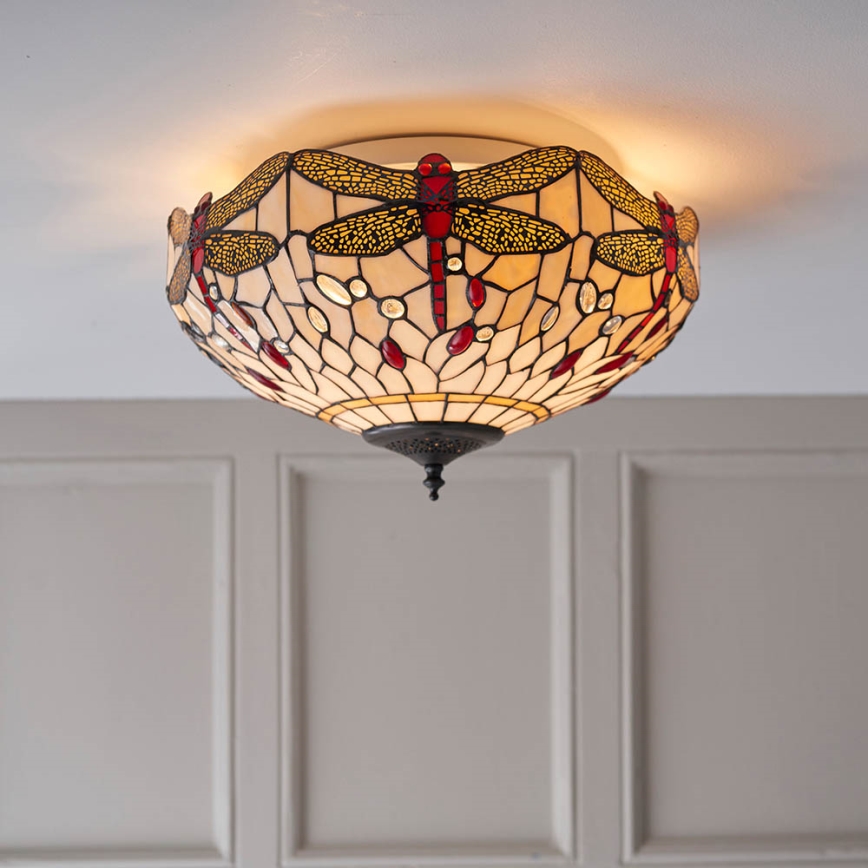 Endon 70723 - Plafoniera LIBELLULA 2xE27/60W/230V diametro 41 cm