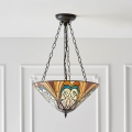 Endon 70750 - Lampadario a catena in stile Tiffany HECTOR 3xE27/60W/230V Ø 40 cm