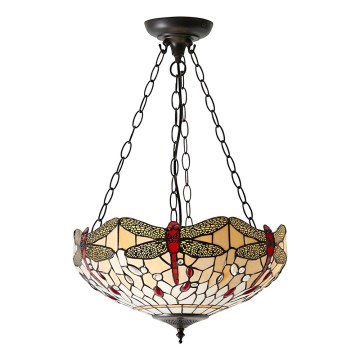 Endon 70759 - Lampadario a sospensione con catena DRAGONFLY 3xE27/60W/230V Ø 41 cm