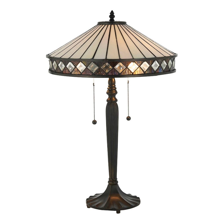 Endon 70935 - Lampada da tavolo FARGO 2xE27/60W/230V diametro 41,5 cm