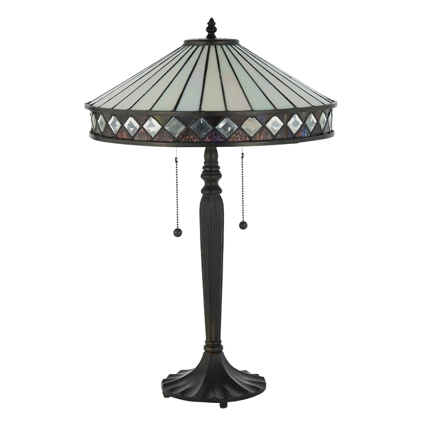 Endon 70935 - Lampada da tavolo FARGO 2xE27/60W/230V diametro 41,5 cm