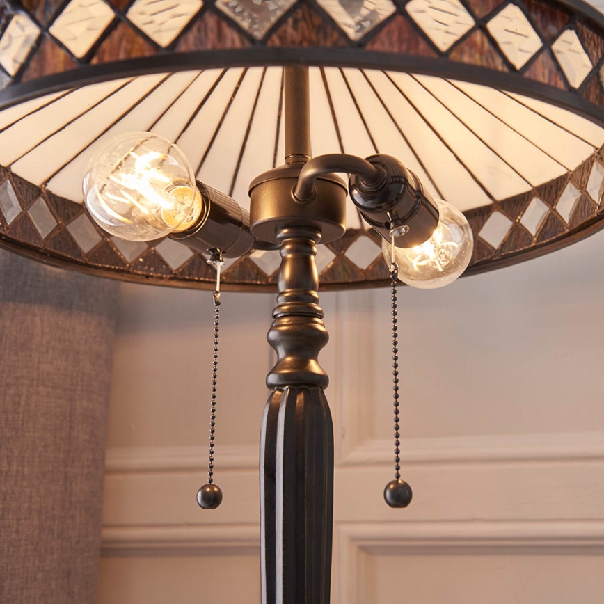 Endon 70935 - Lampada da tavolo FARGO 2xE27/60W/230V diametro 41,5 cm