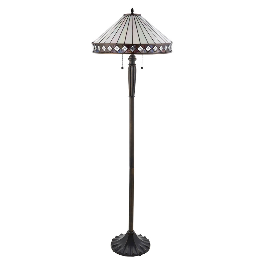 Endon 70936 - Lampada da terra FARGO 2xE27/60W/230V Ø 50 cm