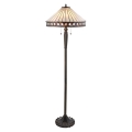 Endon 70936 - Lampada da terra Tiffany FARGO 2xE27/60W/230V, diametro 50 cm