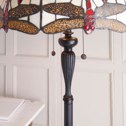 Endon 70940 - Lampada da terra DRAGONFLY 2xE27/60W/230V Ø 50 cm