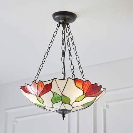 Endon 70946 - Lampadario a sospensione con catena BOTANICA 3xE27/60W/230V diametro 45 cm