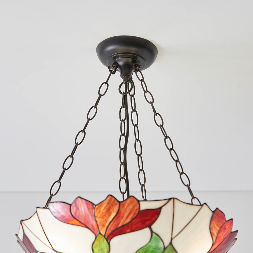 Endon 70946 - Lampadario a sospensione con catena BOTANICA 3xE27/60W/230V diametro 45 cm