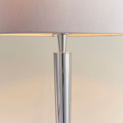 Endon 72175 - Lampada da tavolo con porta USB SYON 1xE14/40W/230V cromo lucido/beige
