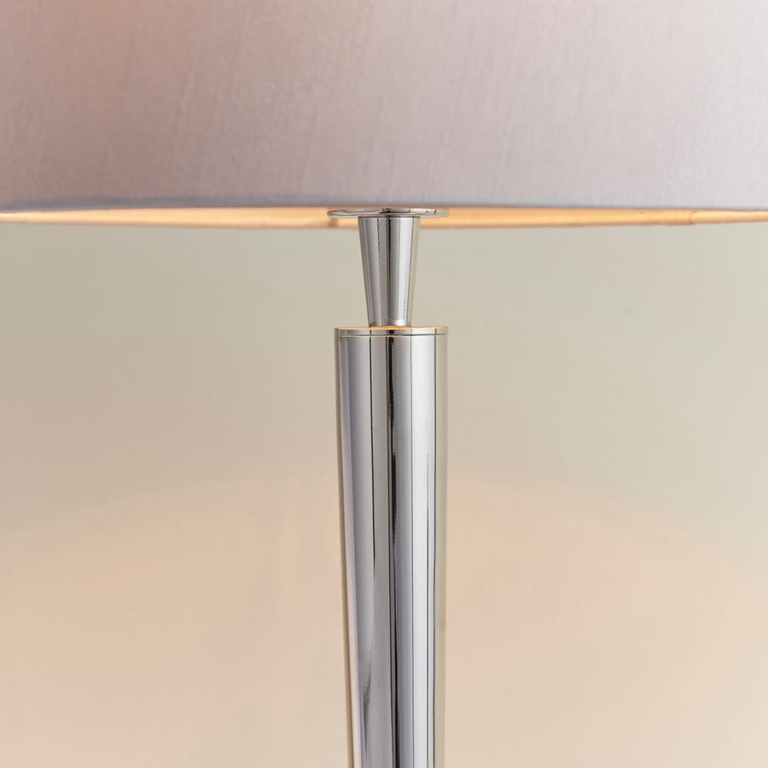 Endon 72175 - Lampada da tavolo con porta USB SYON 1xE14/40W/230V cromo lucido/beige