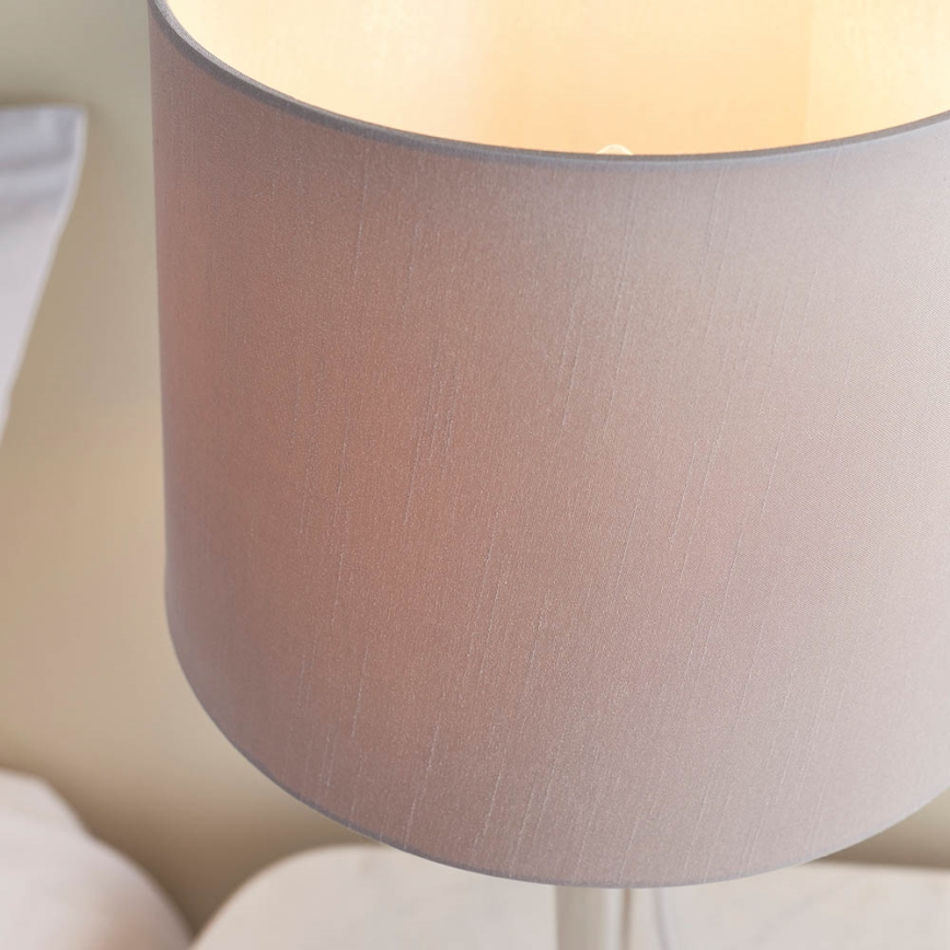 Endon 72175 - Lampada da tavolo con porta USB SYON 1xE14/40W/230V cromo lucido/beige
