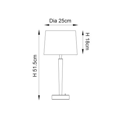 Endon 72175 - Lampada da tavolo con porta USB SYON 1xE14/40W/230V cromo lucido/beige