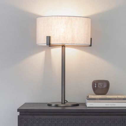 Endon 72631 - Lampada da tavolo HAYFIELD 1xE27/40W/230V bronzo/grigio