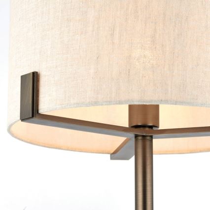 Endon 72631 - Lampada da tavolo HAYFIELD 1xE27/40W/230V bronzo/grigio