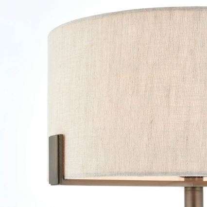 Endon 72631 - Lampada da tavolo HAYFIELD 1xE27/40W/230V bronzo/grigio