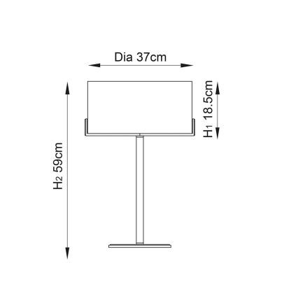 Endon 72631 - Lampada da tavolo HAYFIELD 1xE27/40W/230V bronzo/grigio