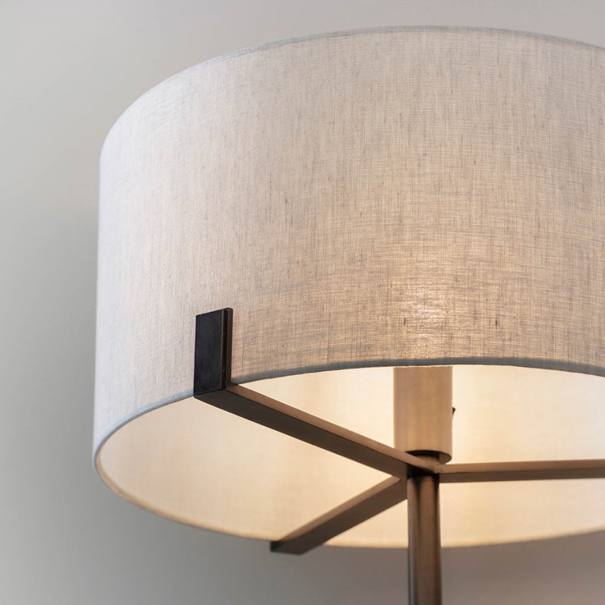 Endon 72634 - Lampada con piedistallo HAYFIELD 1xE27/40W/230V marrone/grigio