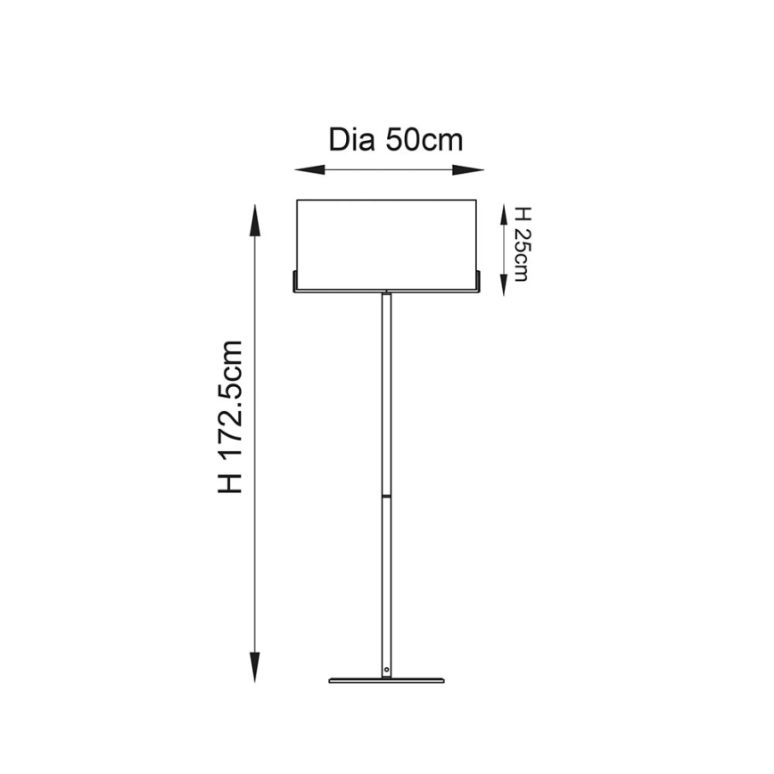 Endon 72634 - Lampada con piedistallo HAYFIELD 1xE27/40W/230V marrone/grigio