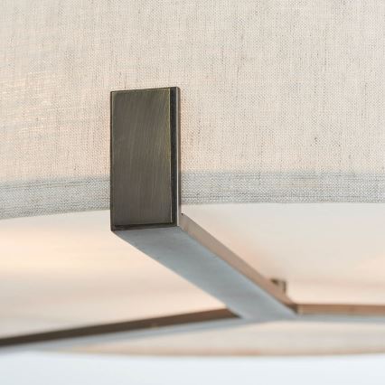 Endon 72635 - Lampadario a sospensione con supporto rigido HAYFIELD 3xE27/40W/230V cromo opaco/grigio